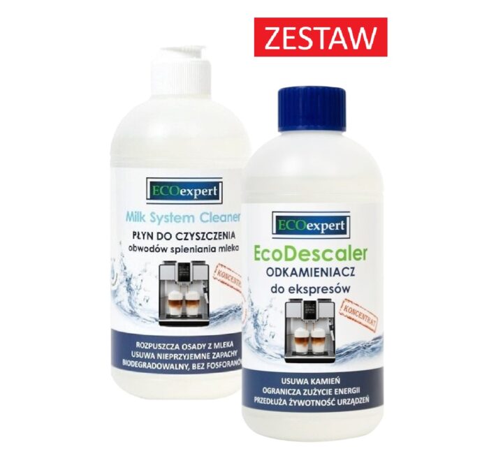 ZESTAW odkamieniacz i płyn do czyszczenia mleka